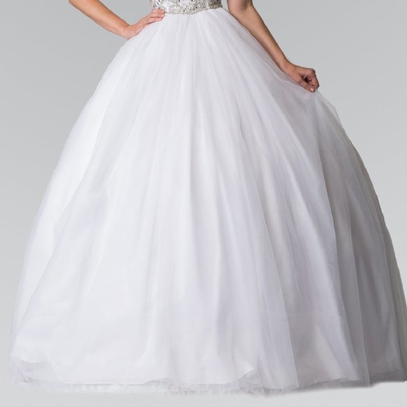 High Neck Sequin Ballgown Prom Dress GSGL2206 - Picture 8 of 9